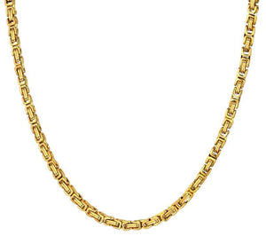 Byzantine Link 4MM 14k Gold Plated 24"