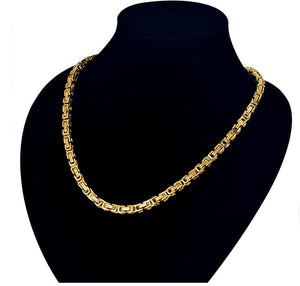 Byzantine Link 4MM 14k Gold Plated 24"