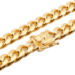 Granny Chic 8 18mm Wide 8 40inch Length Men Gold Color Stainless Steel