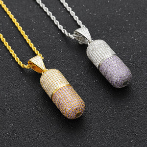 Iced Out Capsule Pendant