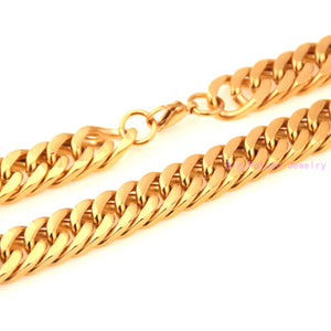 Perfect Gold 6/8/10/12/14mm Wide Cuban Link Chain Stainless Steel