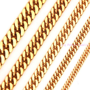 Perfect Gold 6/8/10/12/14mm Wide Cuban Link Chain Stainless Steel