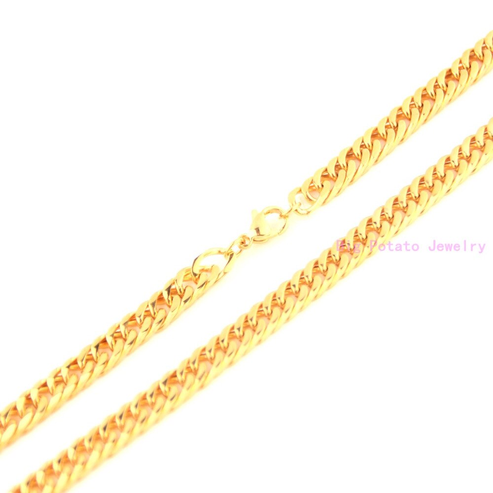 Perfect Gold 6/8/10/12/14mm Wide Cuban Link Chain Stainless Steel