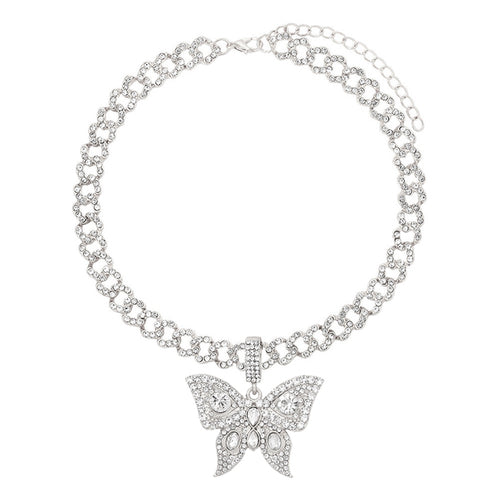 Big Butterfly Crystal Choker