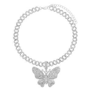 Big Butterfly Crystal Choker