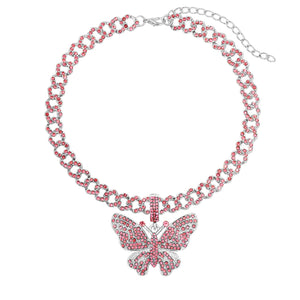 Big Butterfly Crystal Choker