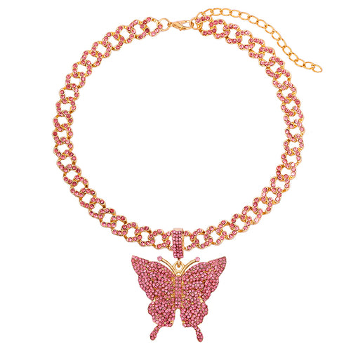 Big Butterfly Crystal Choker