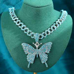 Big Butterfly Crystal Choker