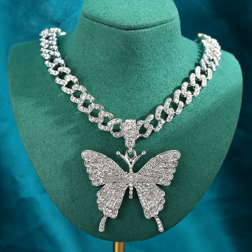 Big Butterfly Crystal Choker