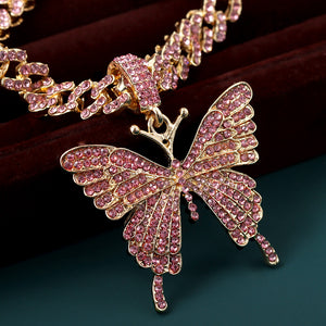 Big Butterfly Crystal Choker