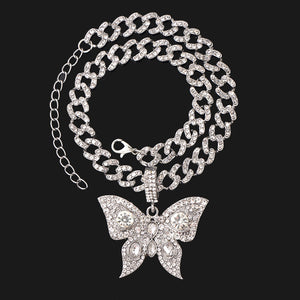 Big Butterfly Crystal Choker