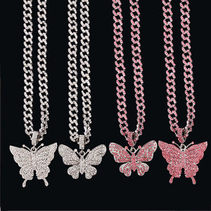 Big Butterfly Crystal Choker