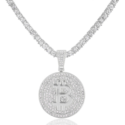 Bitcoin Iced Out Pendant