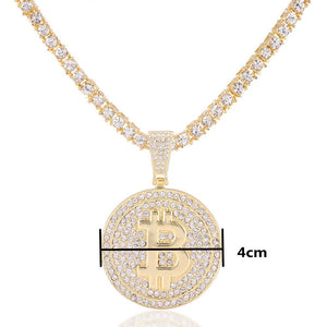 Bitcoin Iced Out Pendant