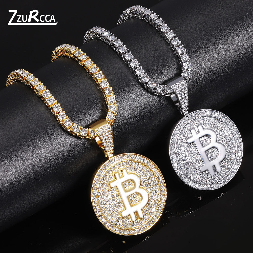 Bitcoin Iced Out Pendant