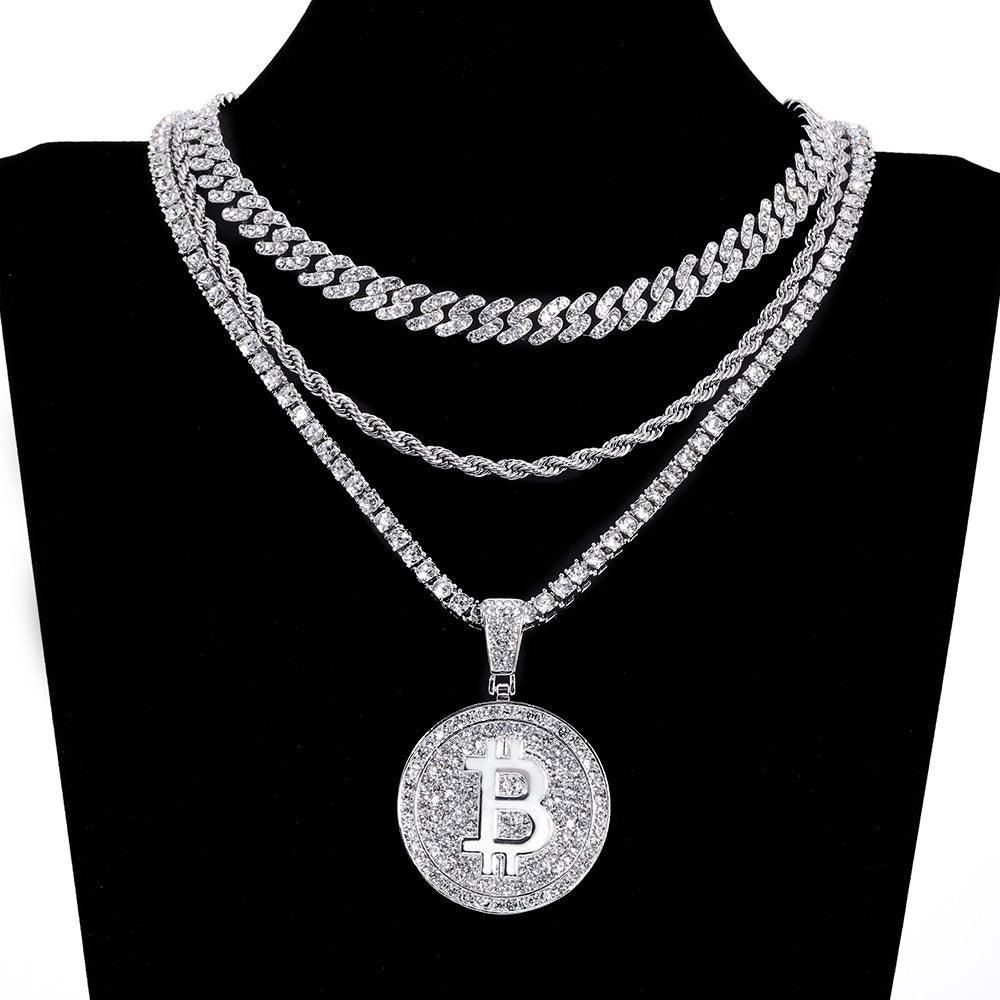 Bitcoin Iced Out Pendant