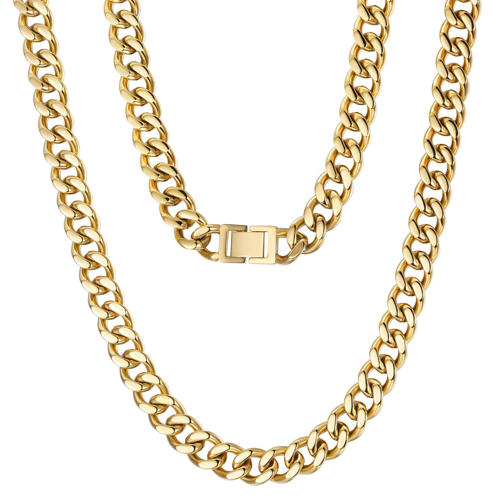 Phase 12mm Gold Cuban Chain