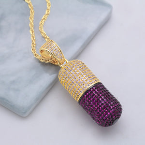 Iced Out Pill Pendant