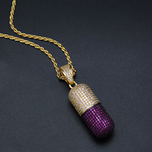 Iced Out Pill Pendant