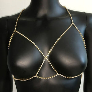 Don't Cross Me Crystal Body Chain