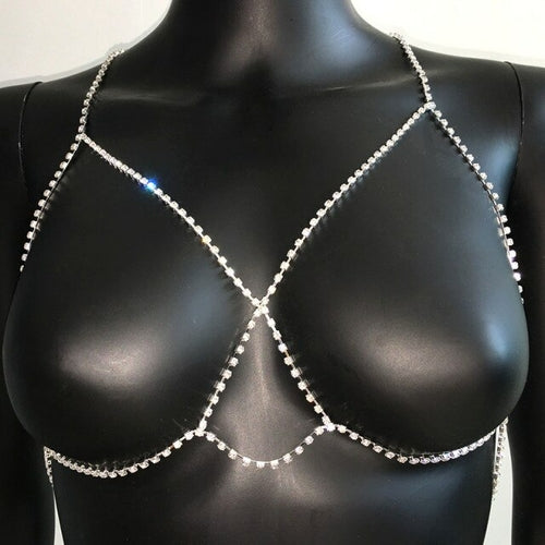 Don't Cross Me Crystal Body Chain