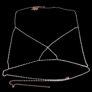 Don't Cross Me Crystal Body Chain